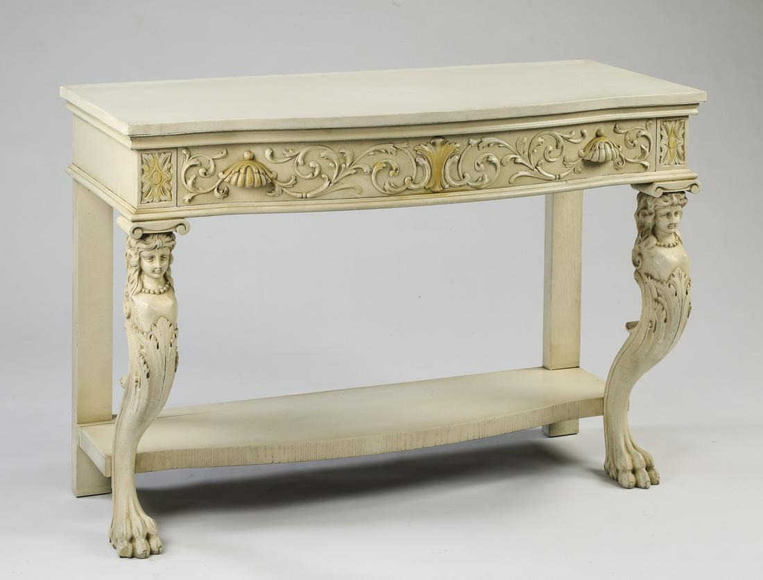 Rococo Revival style paint decorated console (1 of 1)
