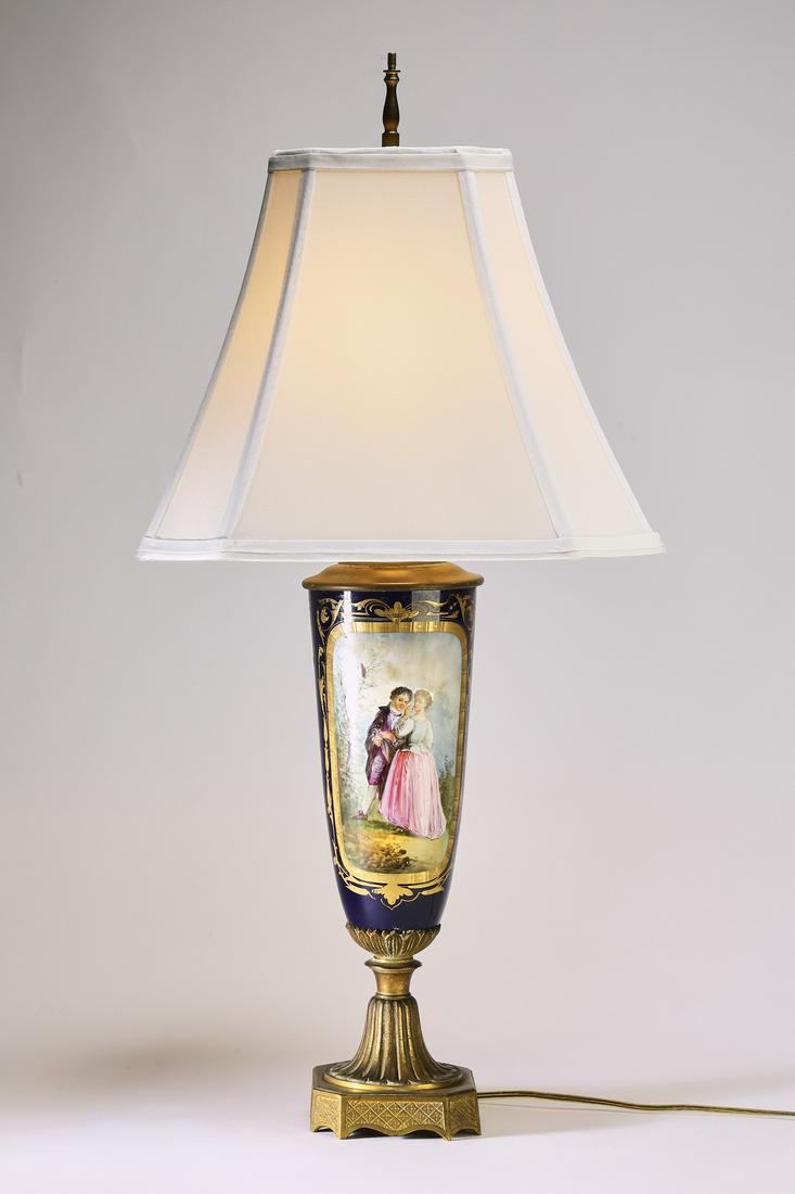 Hand painted porcelain table lamp (1 of 3)