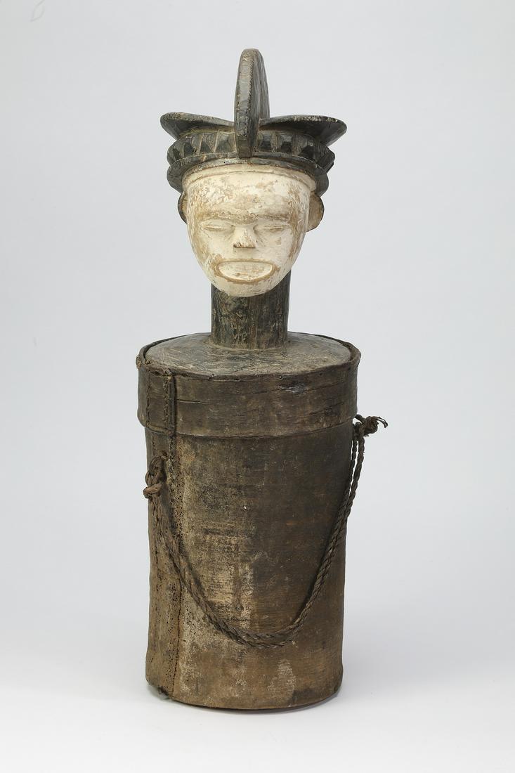 Fang Byeri reliquary box, Gabon, 27"h (1 of 7)