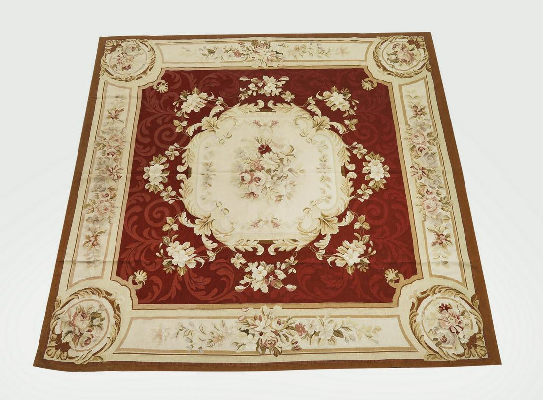 Hand woven wool Sino-Aubusson carpet, 8 x 5 (1 of 4)