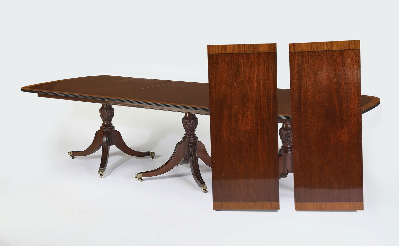 Chippendale style mahogany extendable dining table (1 of 4)