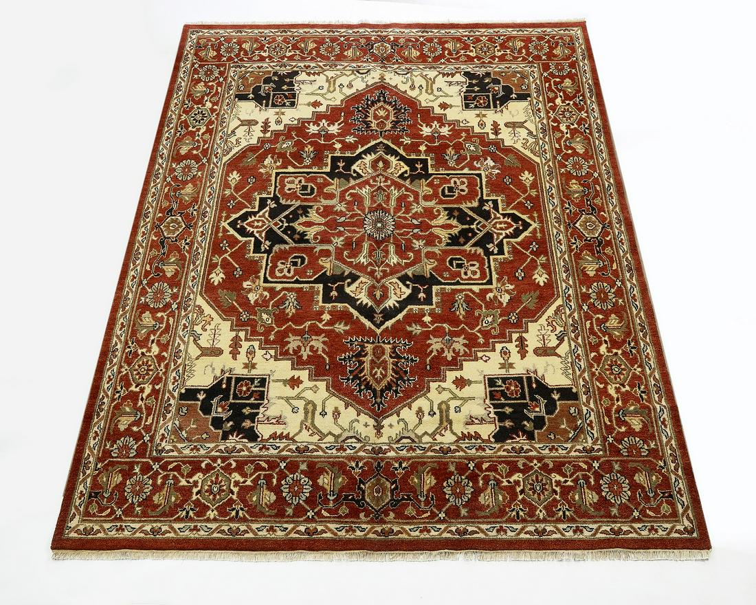 Hand knotted wool Indo-Heriz carpet, 12 x 9 (1 of 4)