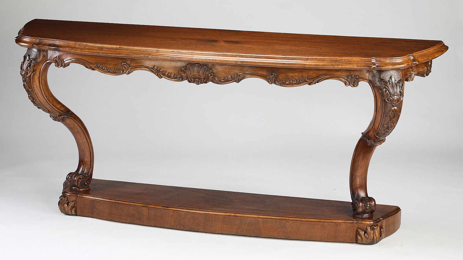 French Louis XV style walnut console table (1 of 3)
