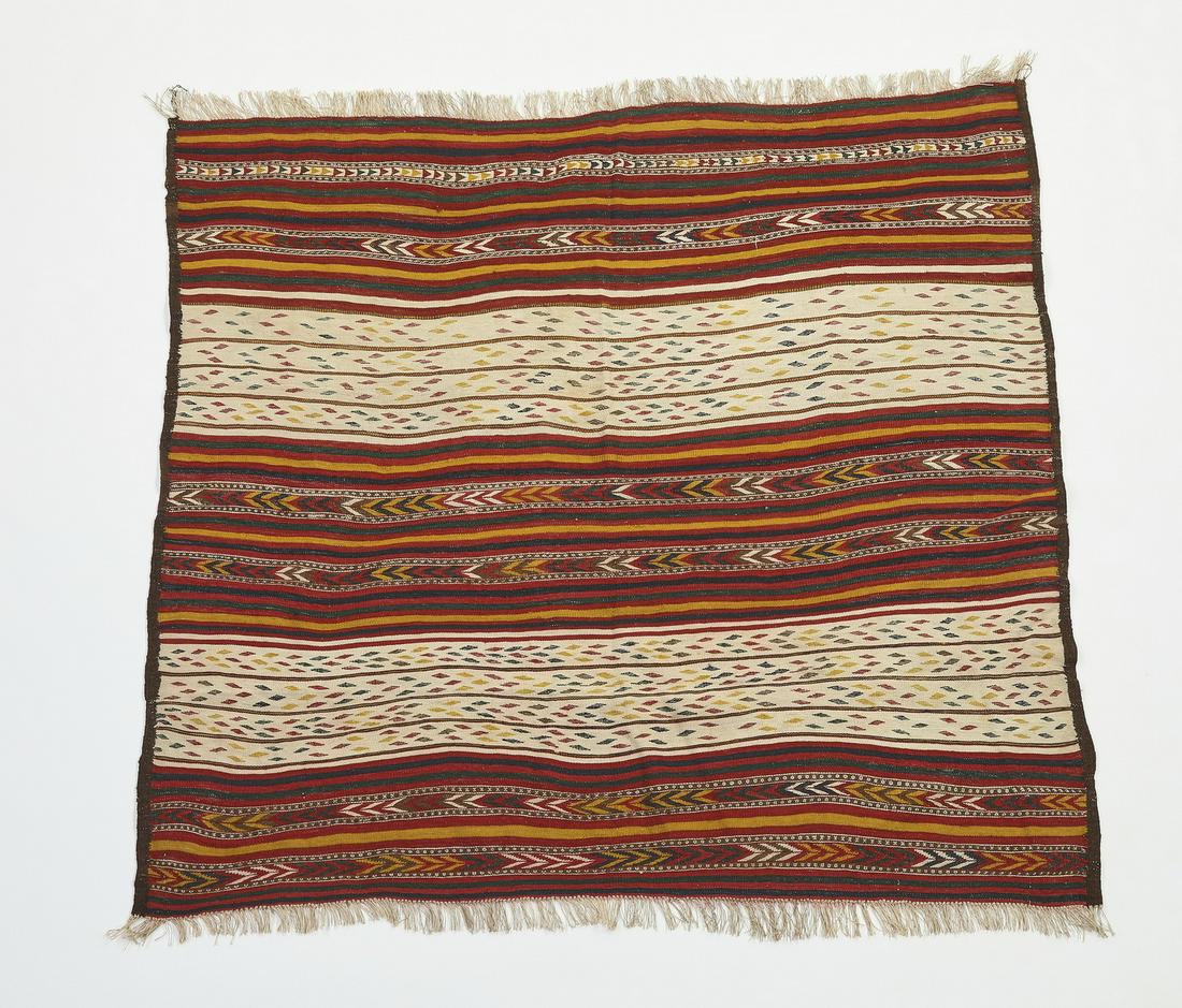 Hand woven wool Persian kilim, 5 x 5 (1 of 4)