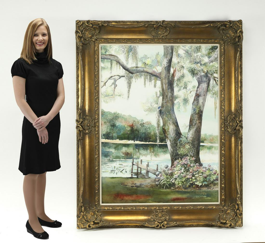 Signed Carmen Lagos W/c landscape, 1996 (1 of 6)