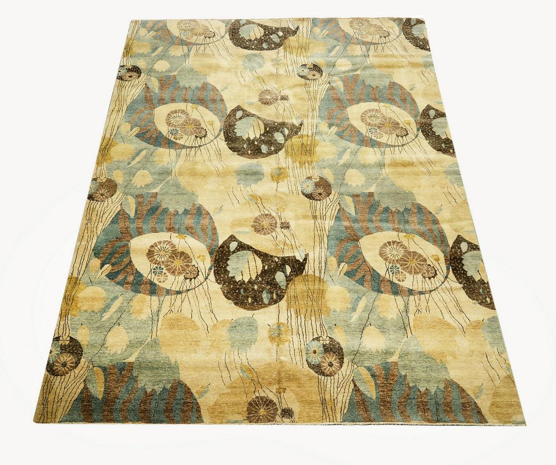 Hand knotted wool modernist carpet, 12 x 9 (1 of 4)