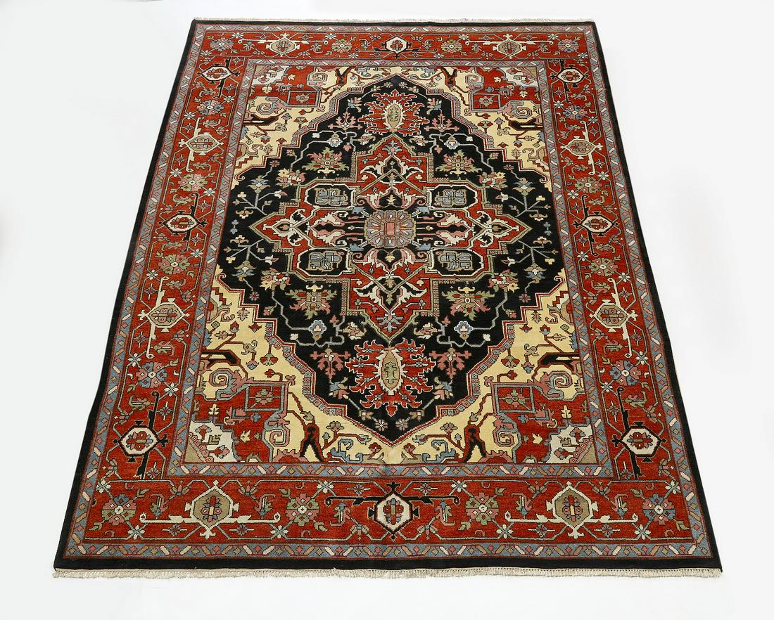 Hand knotted wool Indo-Serapi carpet, 12 x 9 (1 of 4)