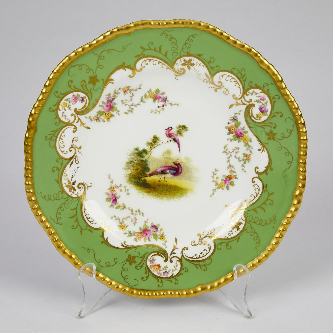 Coalport hand painted cabinet plate, ca 1891 (1 of 3)