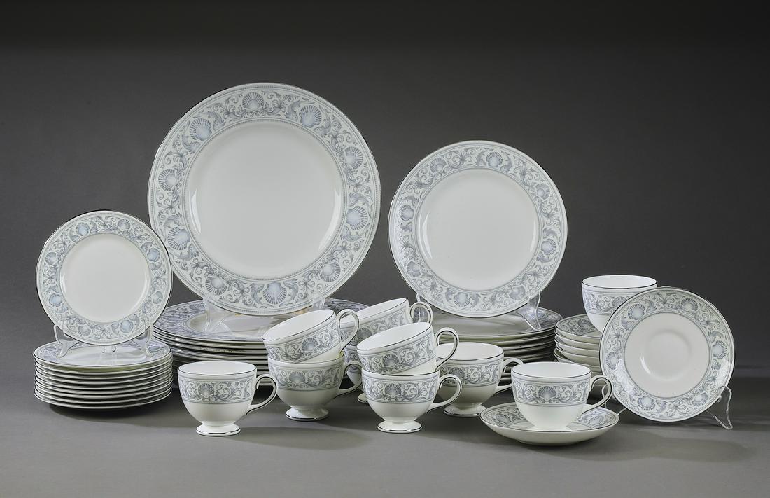 (50 pc) Wedgwood 'Dolphins' porcelain dinnerware (1 of 4)