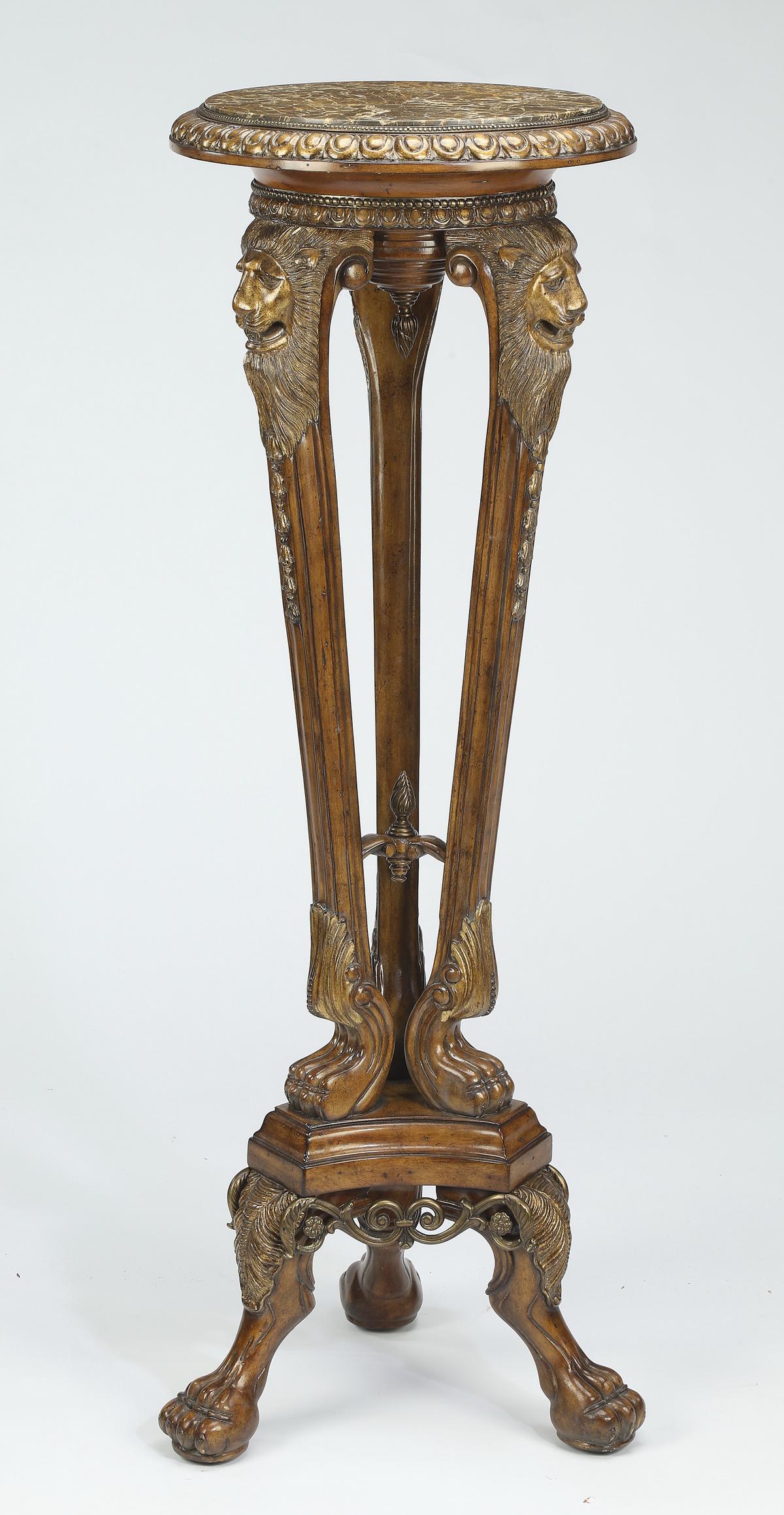 Maitland-Smith Empire style marble top pedestal (1 of 4)