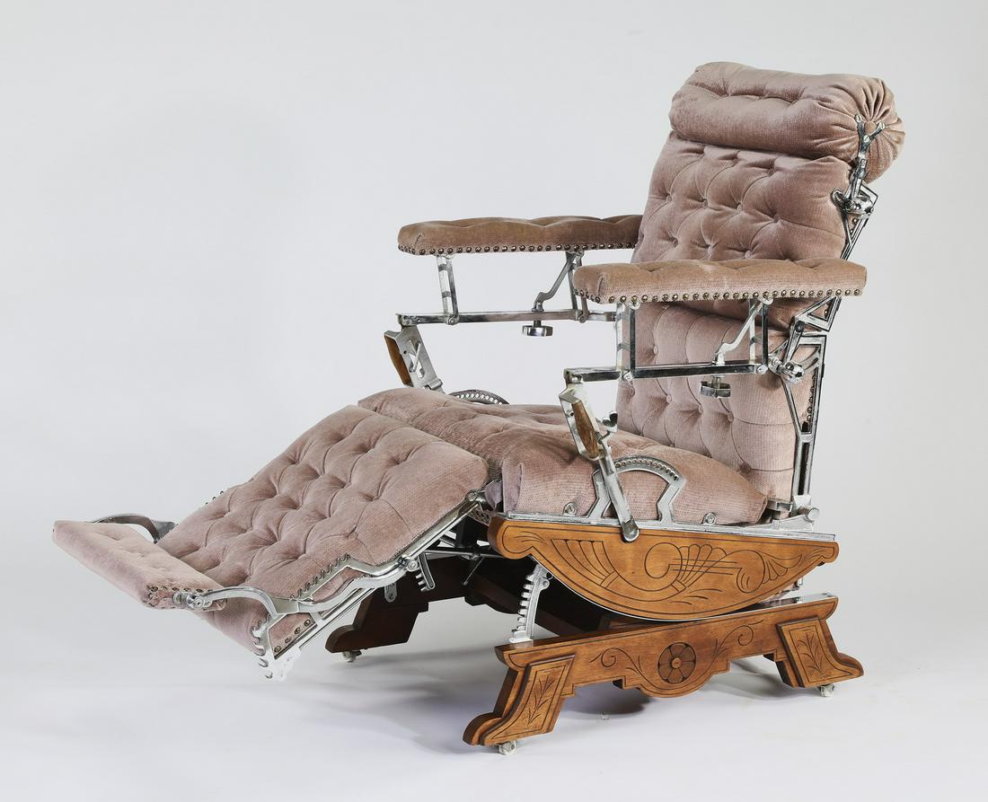 Victorian walnut reclining adjustable invalid's chair (1 of 4)
