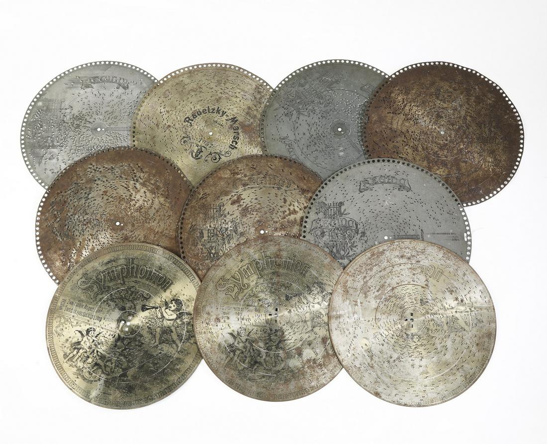 (10) 15.5"dia steel music discs (1 of 3)