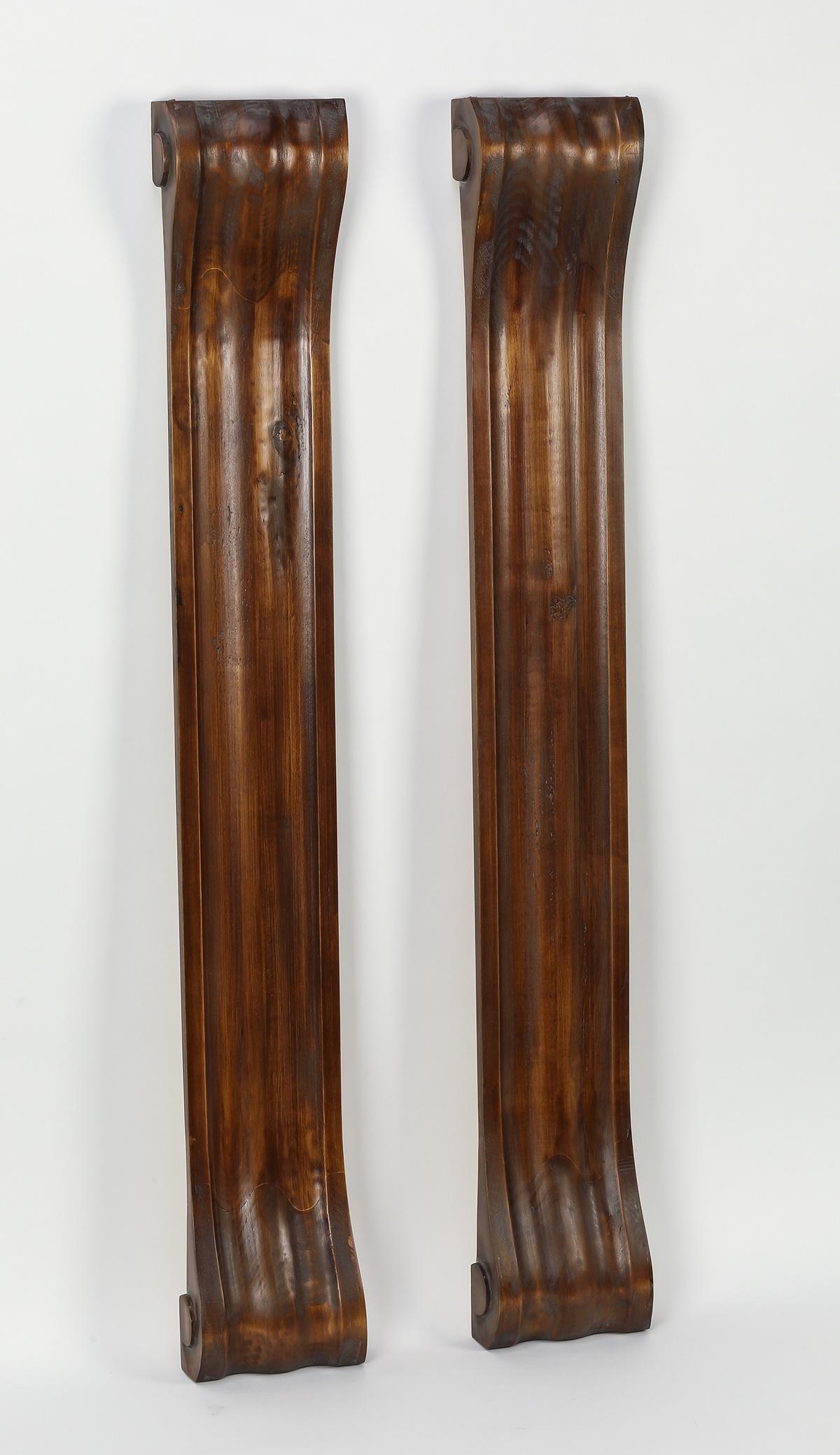 Pair of carved architectural pilasters, 47"h (1 of 1)