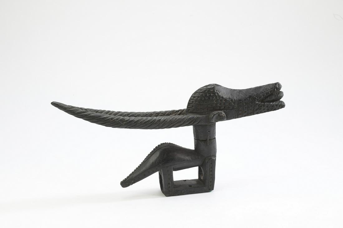 Hand carved antelope dance crest, Mali, 15"l (1 of 2)