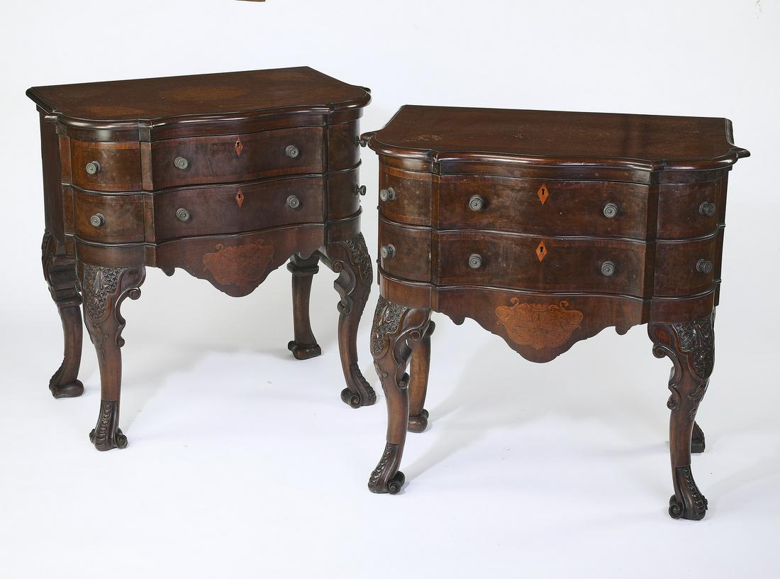 (2) Early 20th c. Chippendale style commodes (1 of 6)