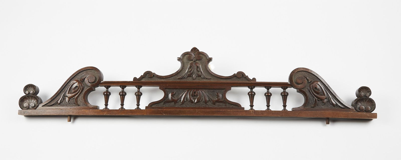 Victorian carved walnut overdoor, 40"w (1 of 2)