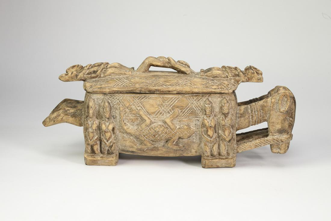 Figural hand carved wooden box, Dogon peoples (1 of 8)