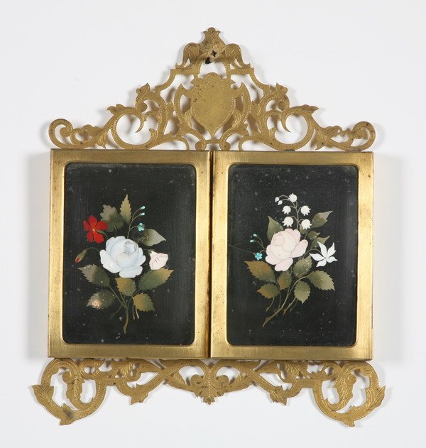 19th c. pietra dura inlaid frame