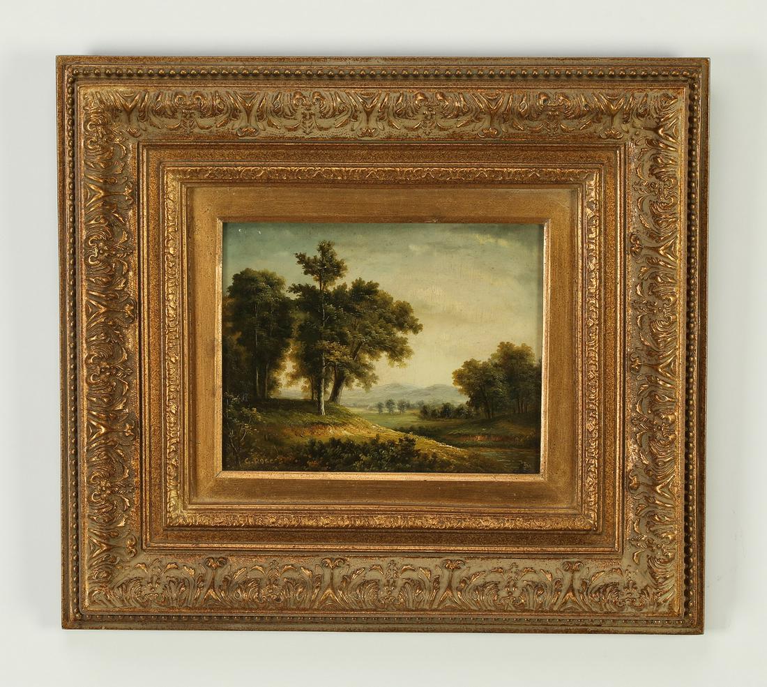 Contemporary oil on board landscape scene, signed (1 of 5)
