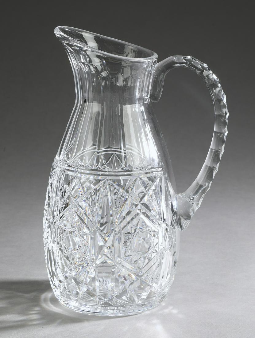 Baccarat 'Lagny' pattern cut crystal pitcher, 10"h (1 of 1)