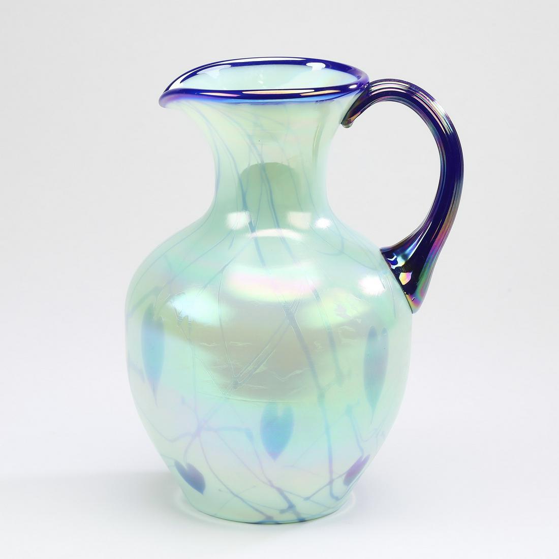 Fenton 'Hanging Hearts' opalescent glass vase (1 of 6)