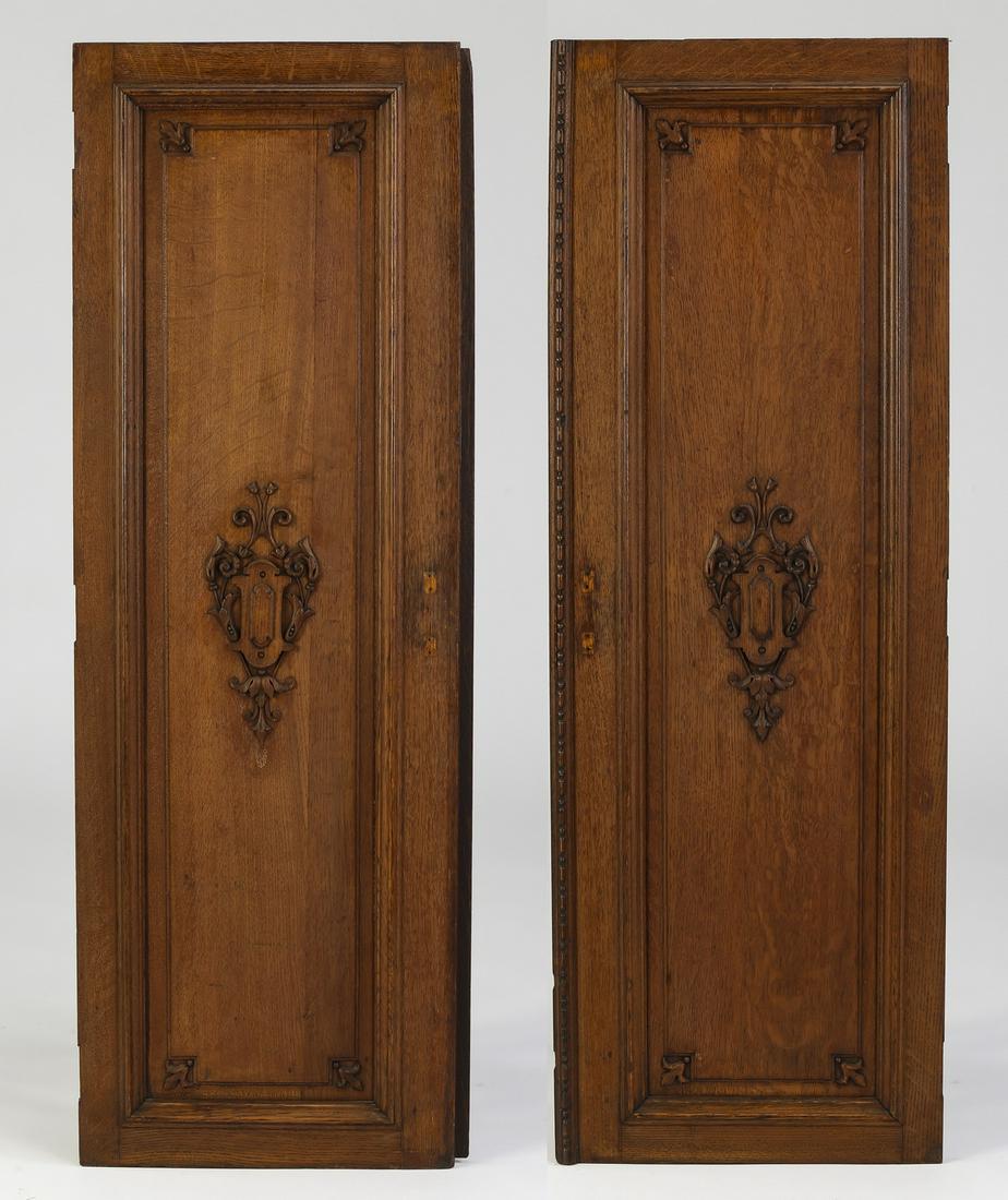 (2) 19th c. French carved oak architectural panels (1 of 5)