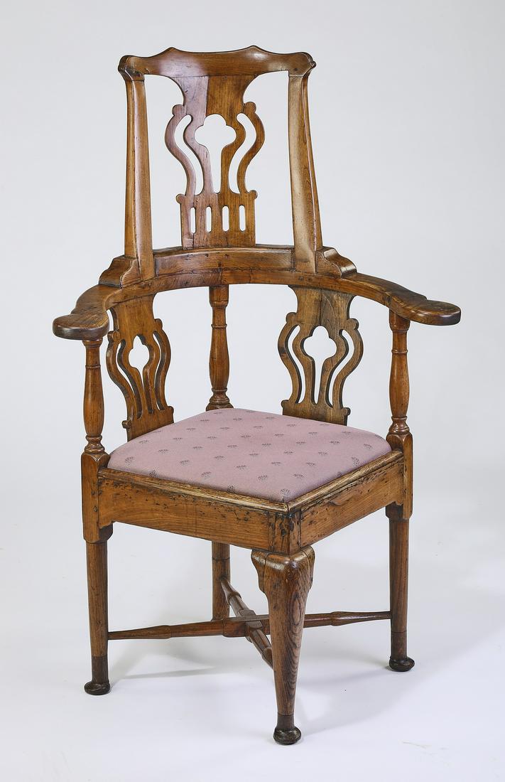 Late 19th c. Chippendale style corner chair (1 of 4)