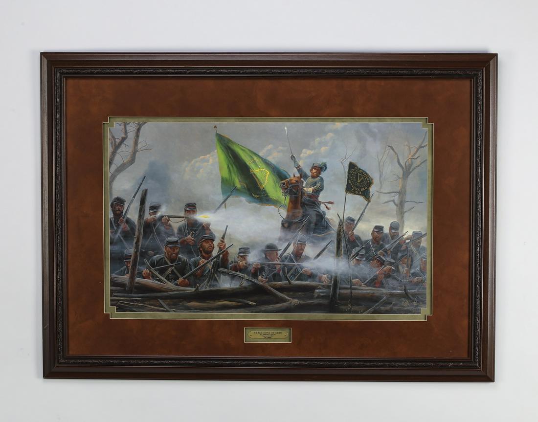 Morton Kunstler signed litho, 'Rebel Sons of Aaron' (1 of 5)