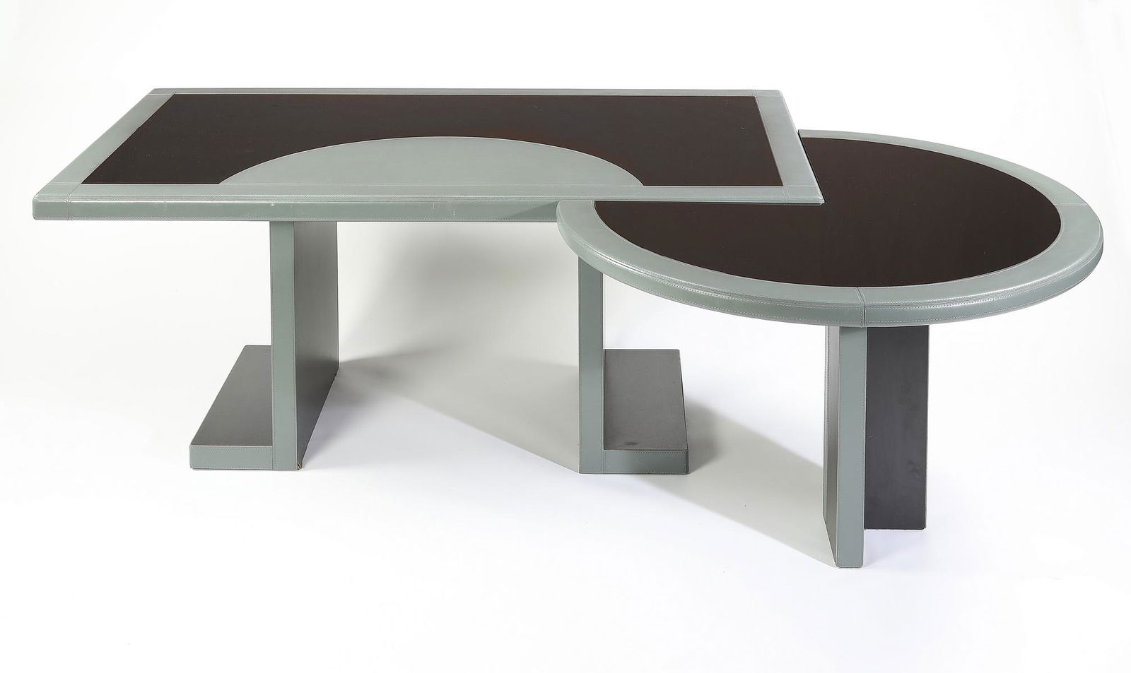 Memphis School style leather wrapped desk (1 of 2)