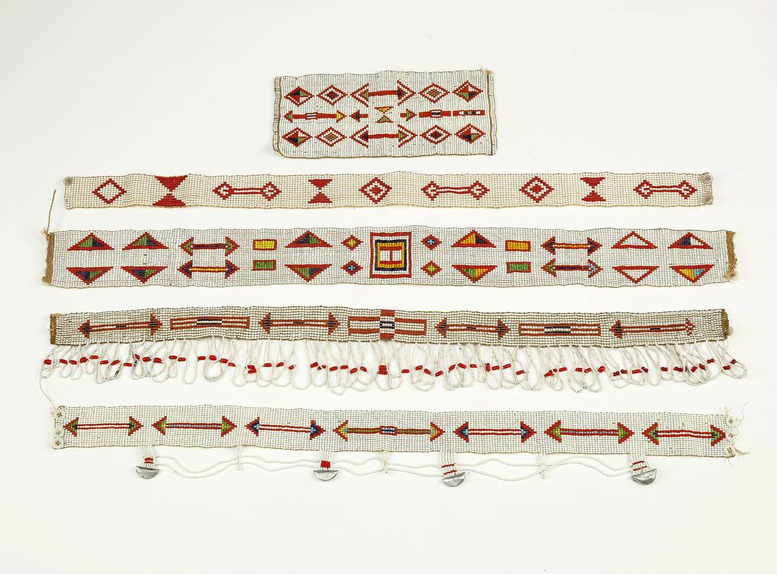 (5 pcs) Kamba beaded anklet and belts, Kenya (1 of 3)