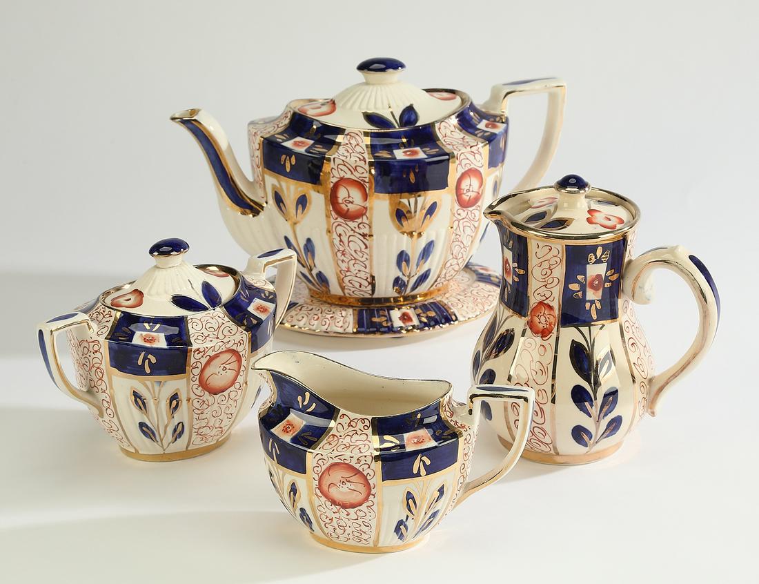 (5 pcs) Sudlow's Burselem Imari hot beverage service (1 of 2)