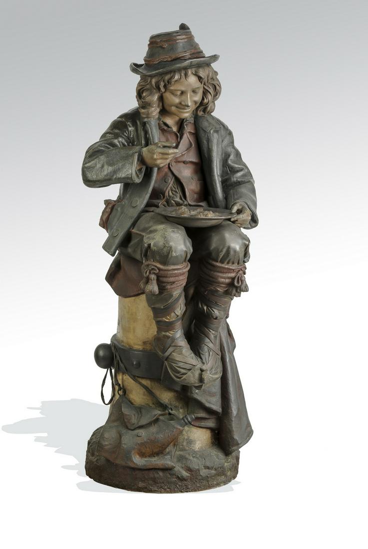 Bronze polychrome sculpture, after Louis Hottot (1 of 6)