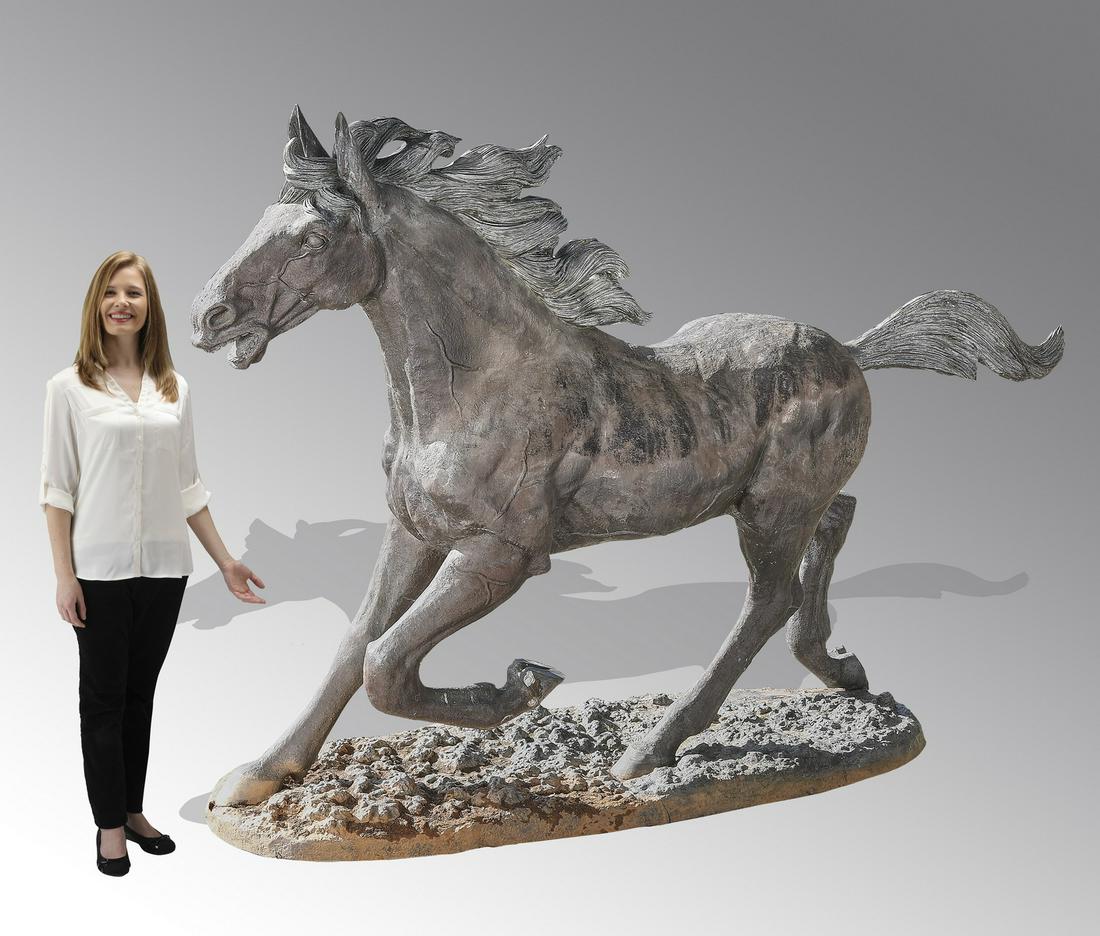 Lifesize bronze sculpture of a horse (1 of 6)