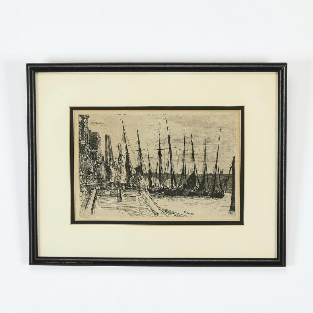 James Abbott McNeill Whistler (American) etching (1 of 4)