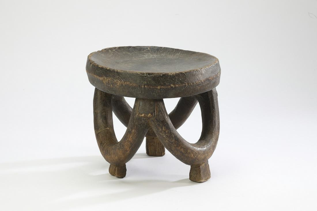 Hand carved wooden Kwere stool (1 of 3)