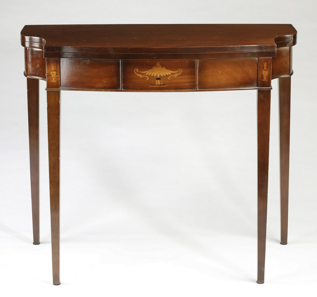 Neoclassical style mahogany games table (1 of 3)
