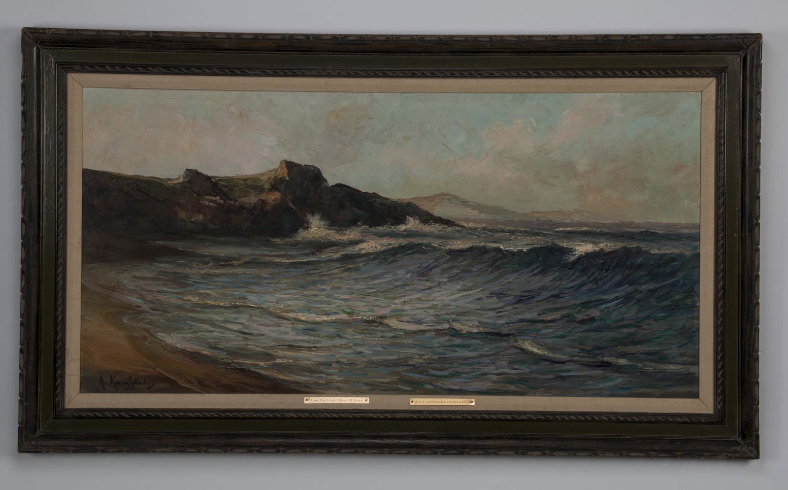 A. Karafyllakis signed O/c of rocky coast (1 of 4)