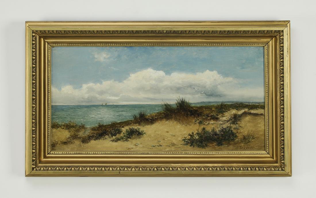 Signed Daniel Sherrin O/c seascape with sand dunes (1 of 5)