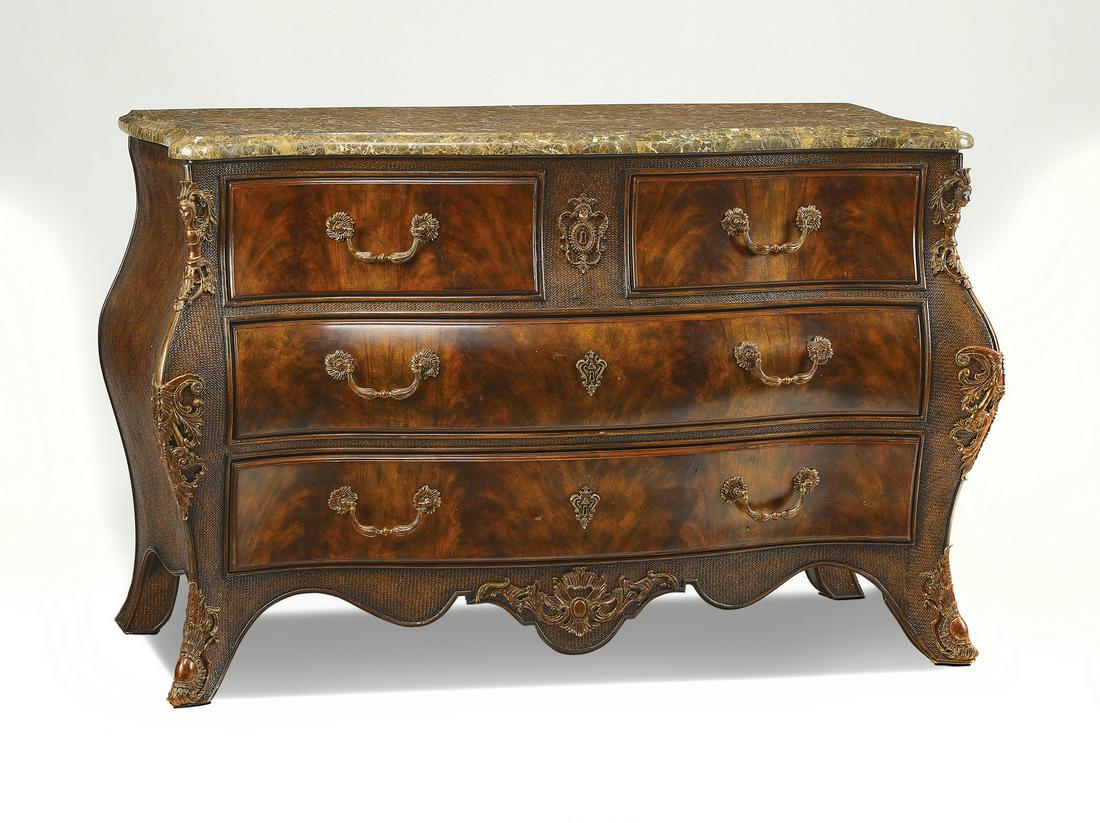 Maitland Smith marble top bombe commode (1 of 3)