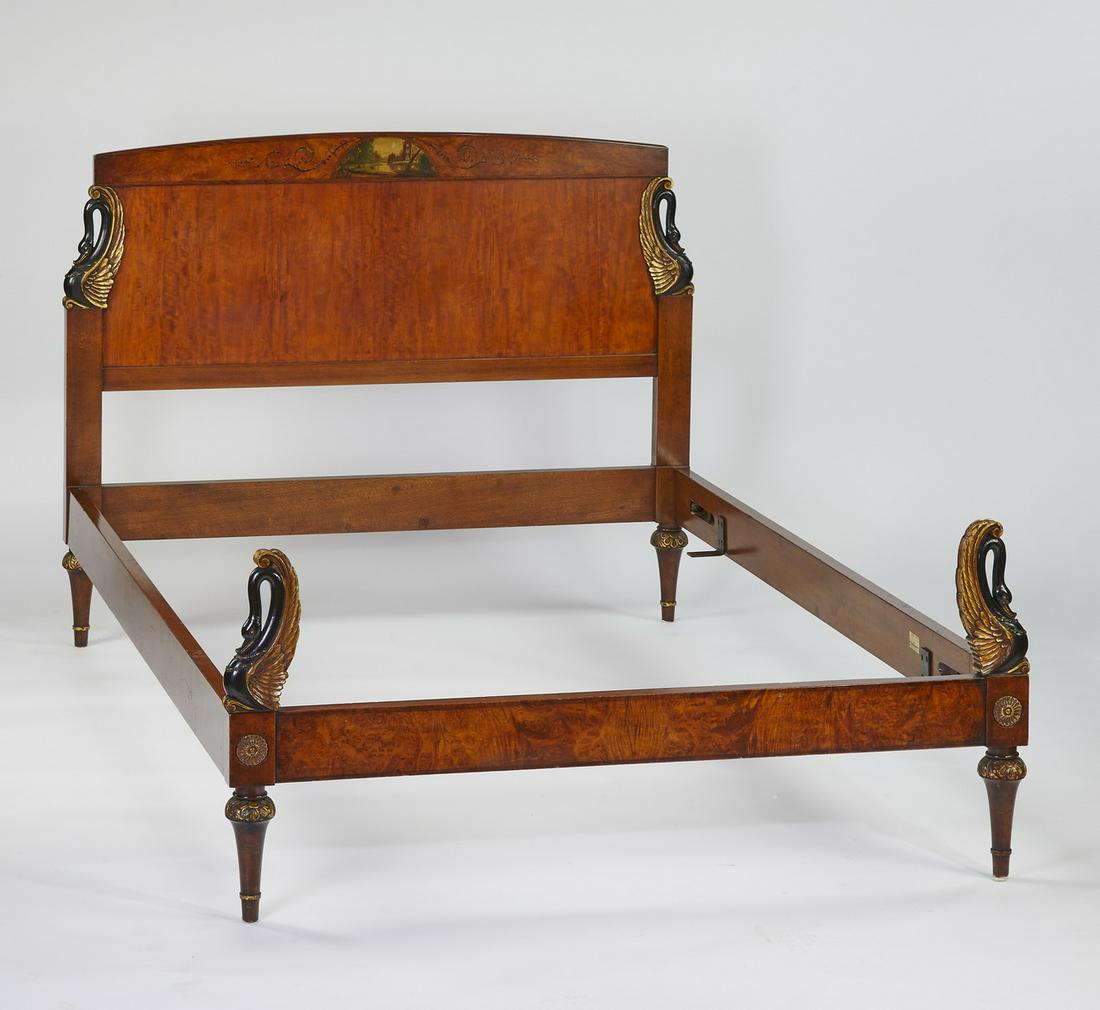 Classical bedstead with carved and parcel gilt swans (1 of 6)