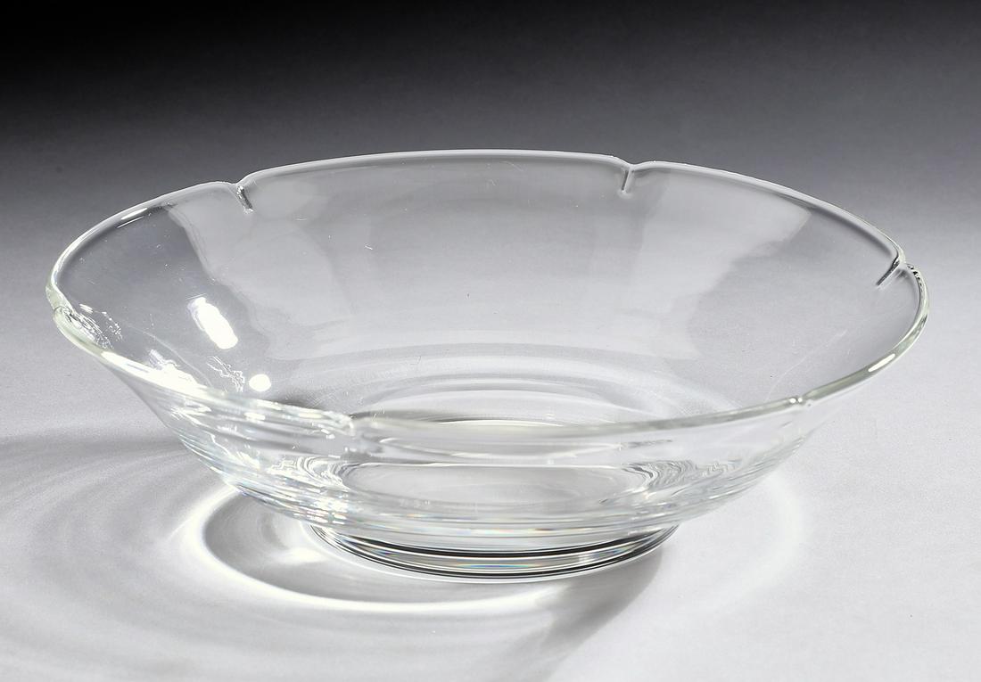Steuben crystal floral low bowl by Donald Pollard (1 of 2)