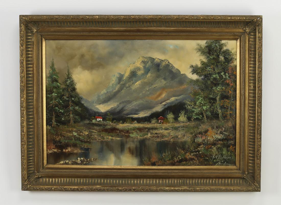 Continental School O/c autumnal landscape (1 of 4)