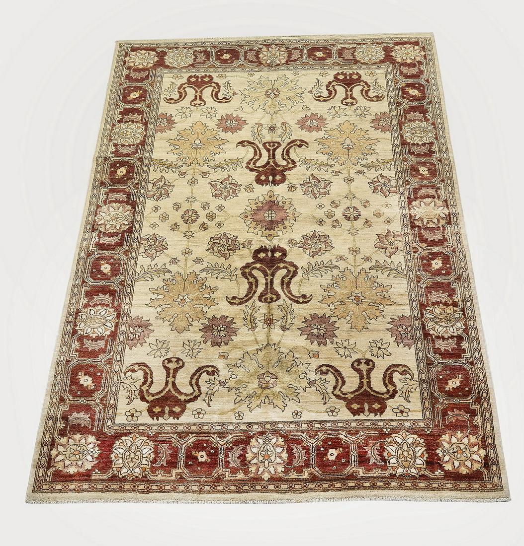 Hand knotted wool Pakistani Oushak carpet, 9 x 6 (1 of 4)