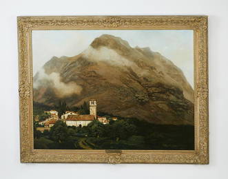 Signed Henry Pember Smith O/c mountain landscape