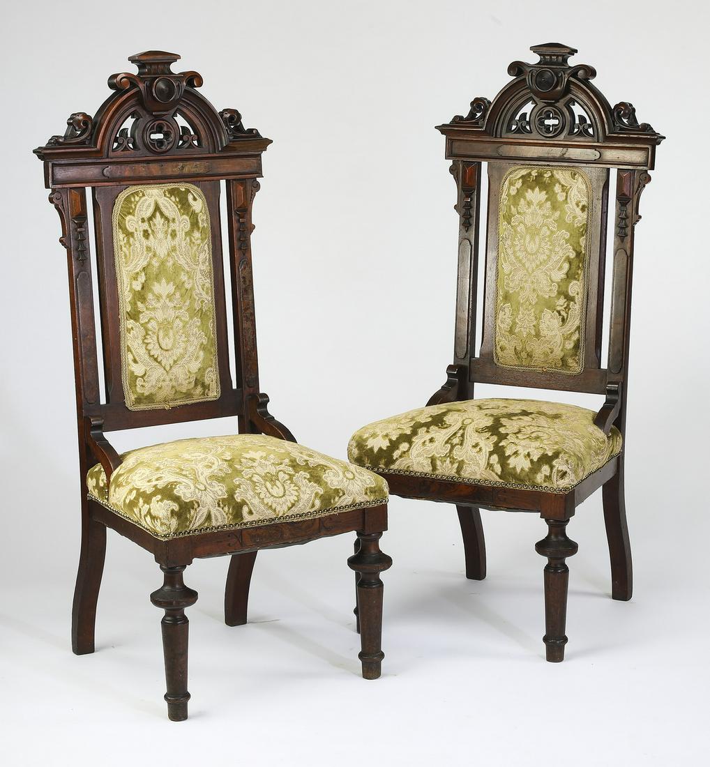 (2) Late 19th c. Renaissance Revival style chairs (1 of 2)