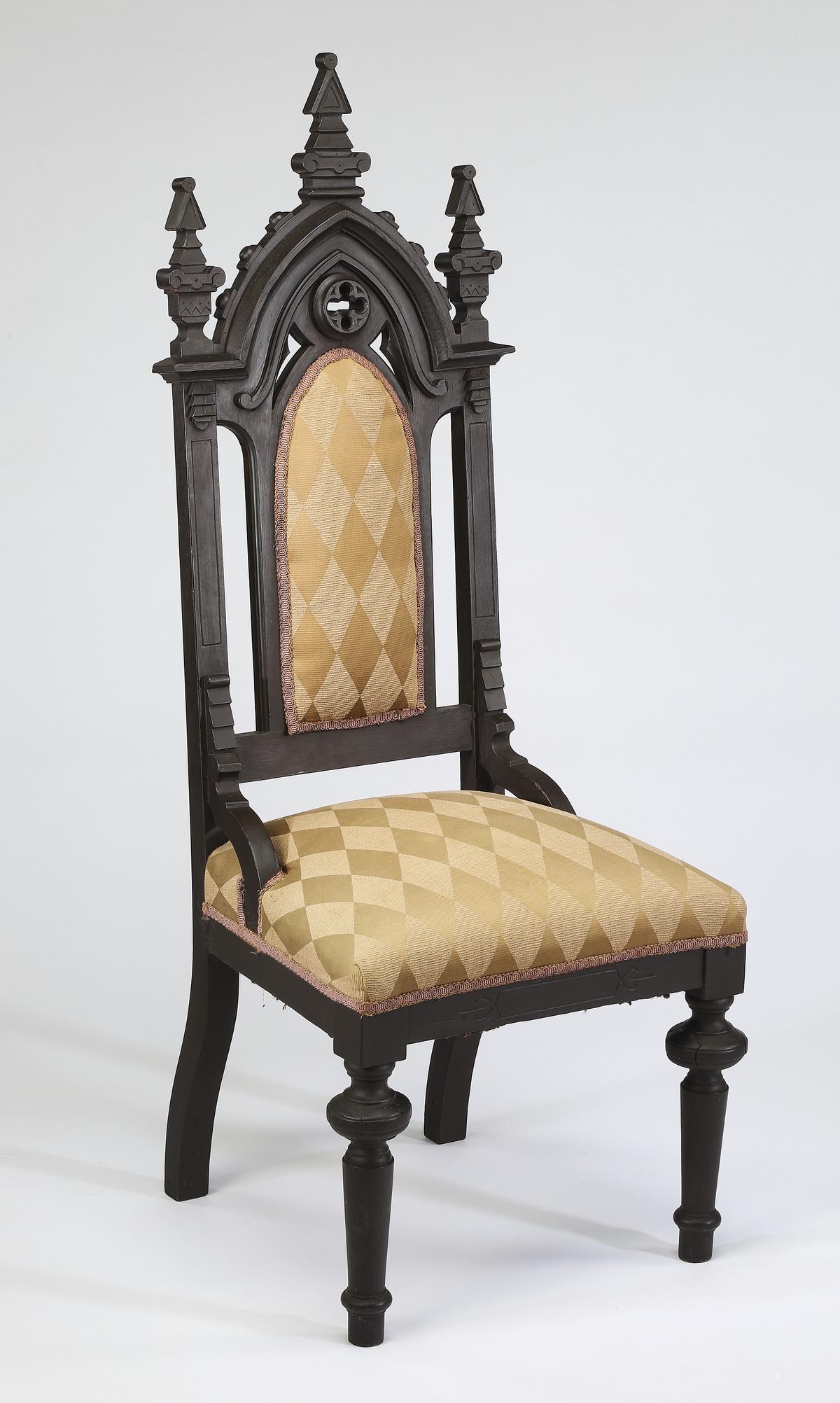 Ebonized Gothic Revival style side chair (1 of 2)