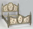 Bernhardt custom upholstered queen bedstead