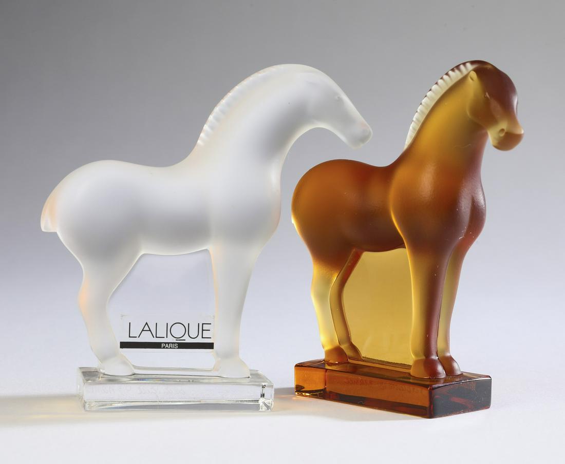 (2) Lalique 'Tang Horse' figures, 3.75"h (1 of 4)
