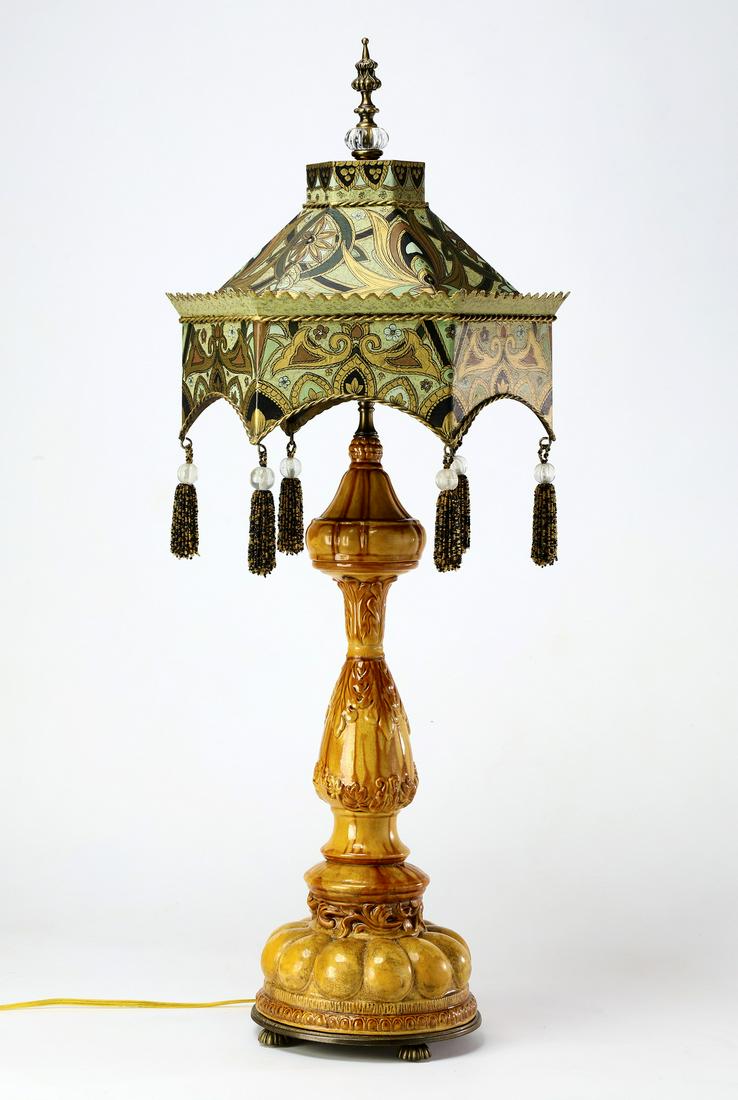 Tole table lamp in the Moorish taste (1 of 3)