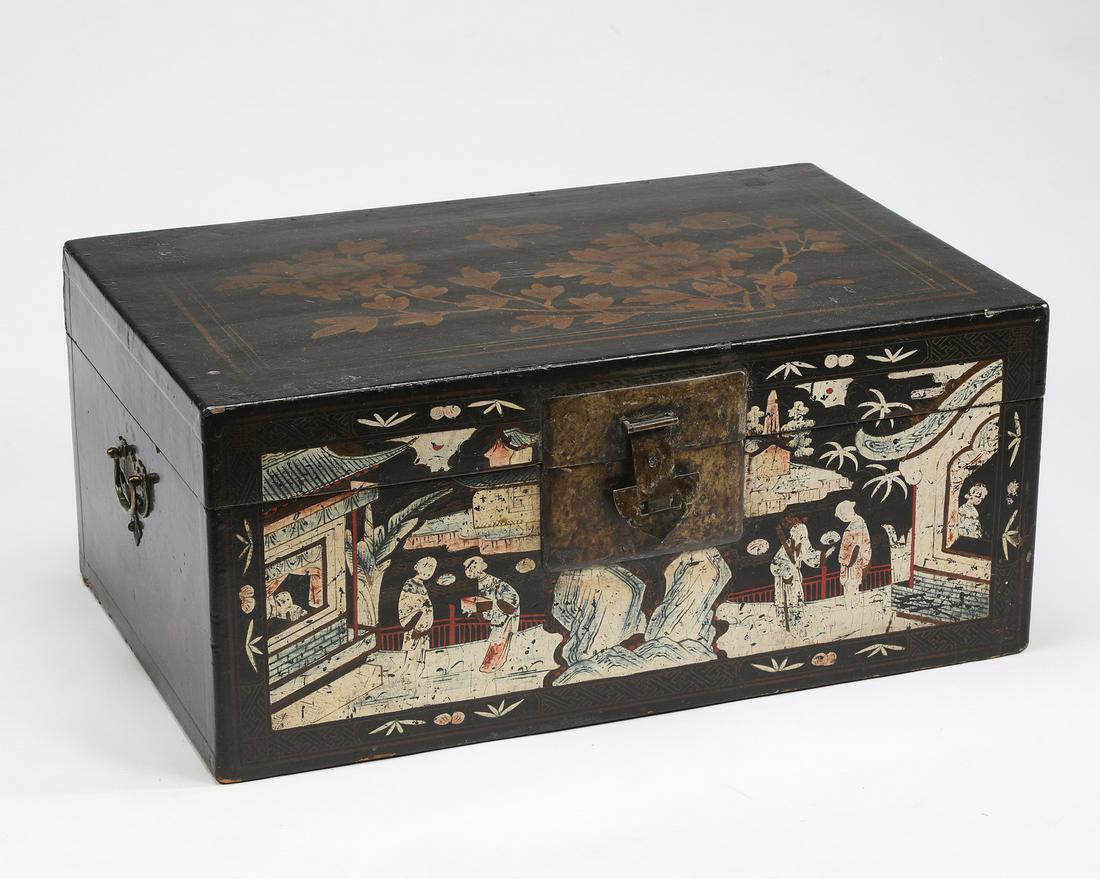 Chinese lacquered box, 29"l (1 of 10)